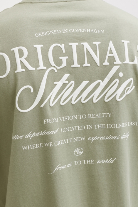 Jack & Jones groene heren t-shirt | Close up