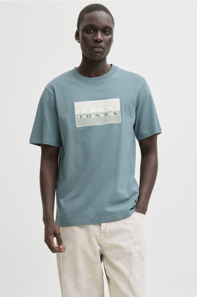 Jack & Jones groene heren t-shirt | Model vooraanzicht