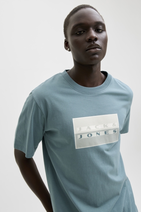 Jack & Jones groene heren t-shirt | Close up