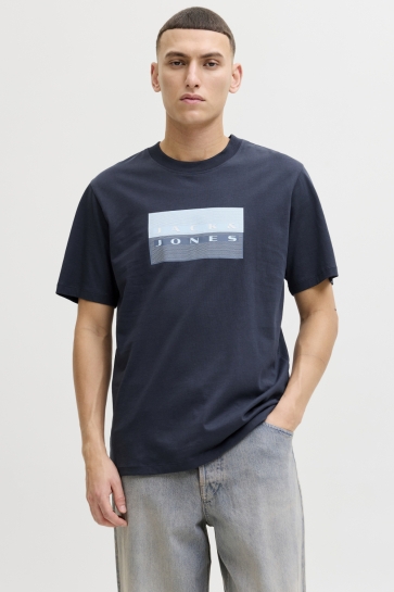 Jack & Jones jcofusion dots print tee ss crew sn Blauw
