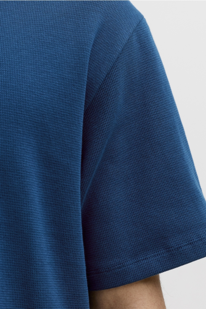 Jack & Jones blauwe heren t-shirt | Close up