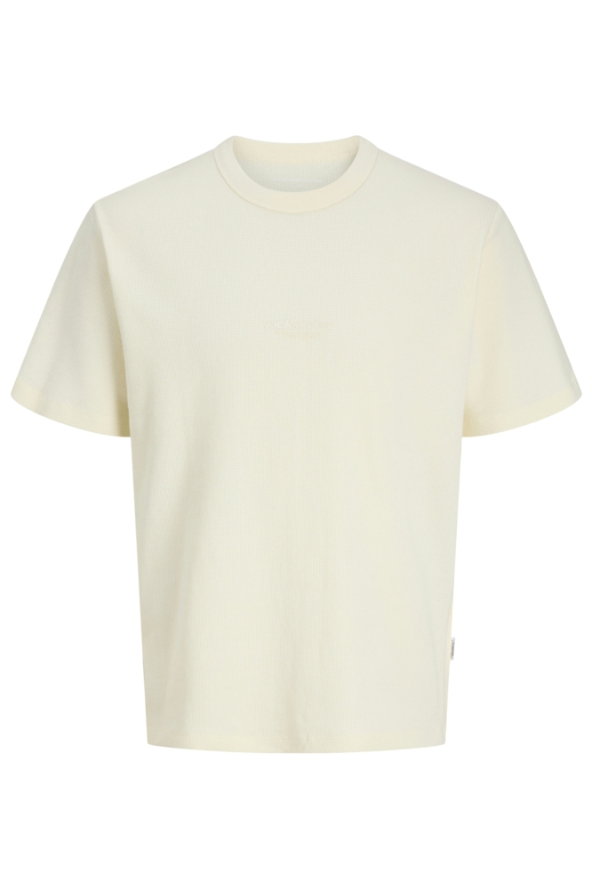 Jack & Jones beige heren t-shirt | Vooraanzicht