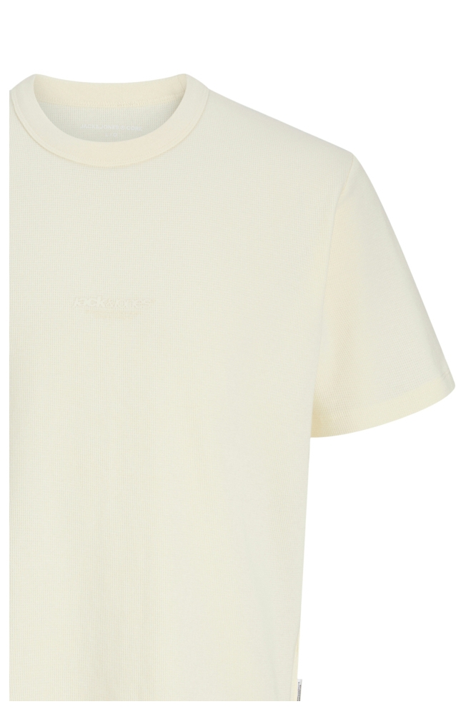 Jack & Jones beige heren t-shirt | Close up