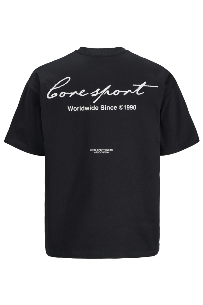 Jack & Jones zwarte heren t-shirt | Achteraanzicht