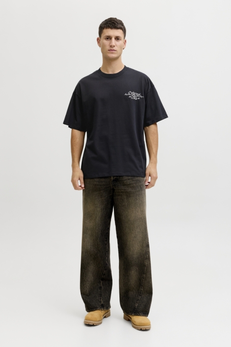 Jack & Jones zwarte heren t-shirt | Model