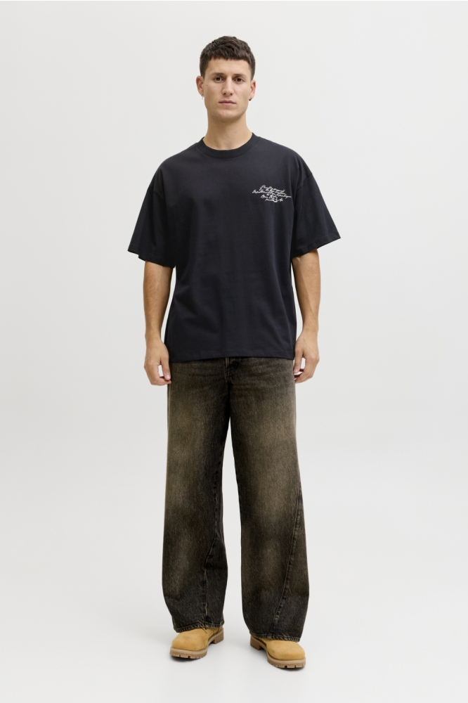 Jack & Jones zwarte heren t-shirt | Model