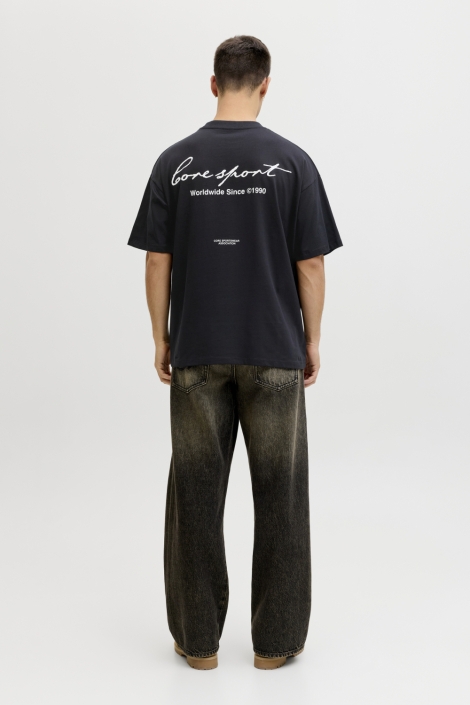 Jack & Jones zwarte heren t-shirt | Model