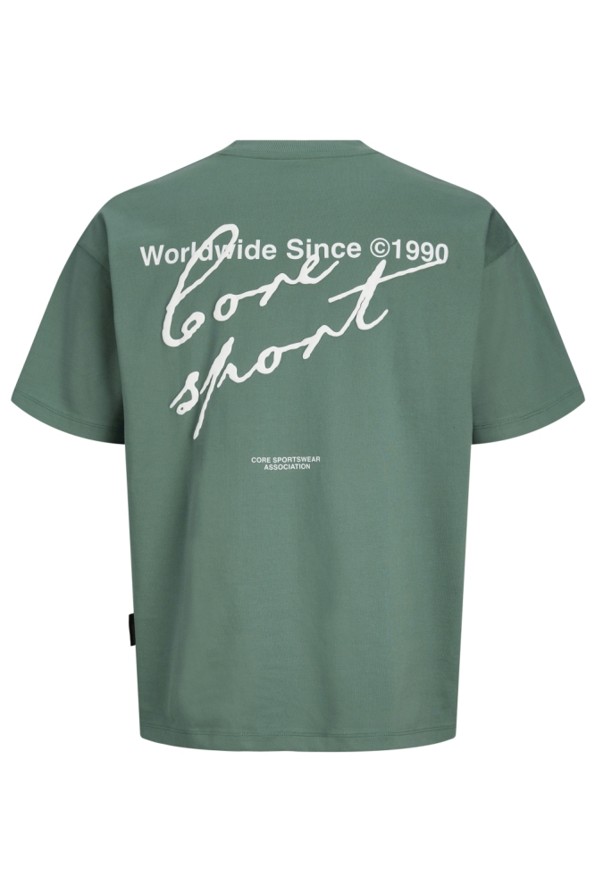 Jack & Jones groene heren t-shirt | Achteraanzicht