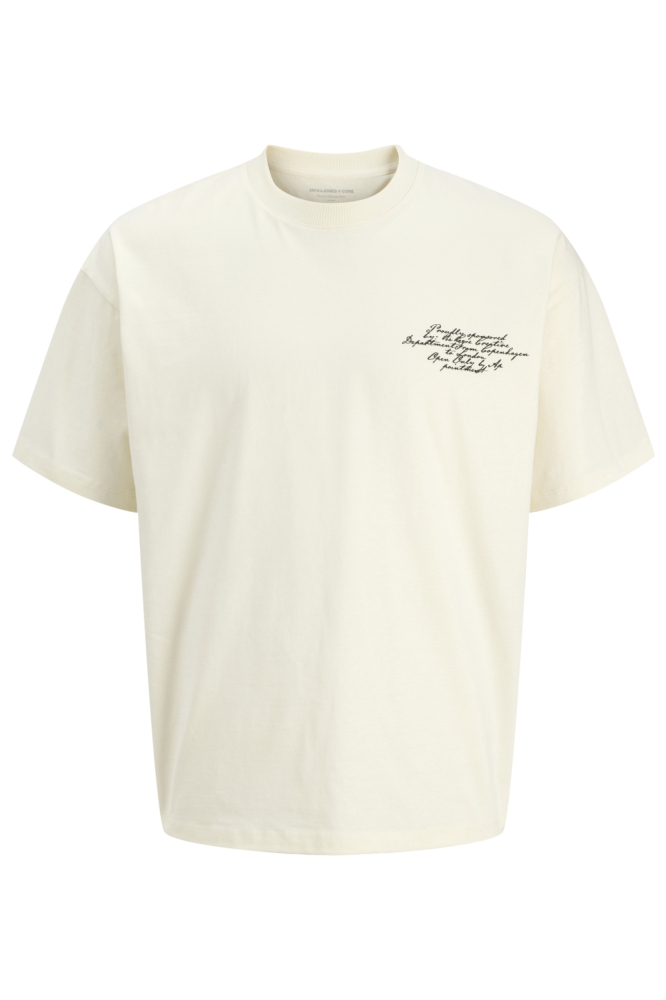 Jack & Jones beige heren t-shirt | Vooraanzicht