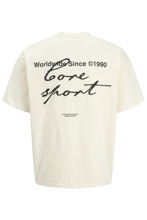 Jack & Jones beige heren t-shirt | Achteraanzicht