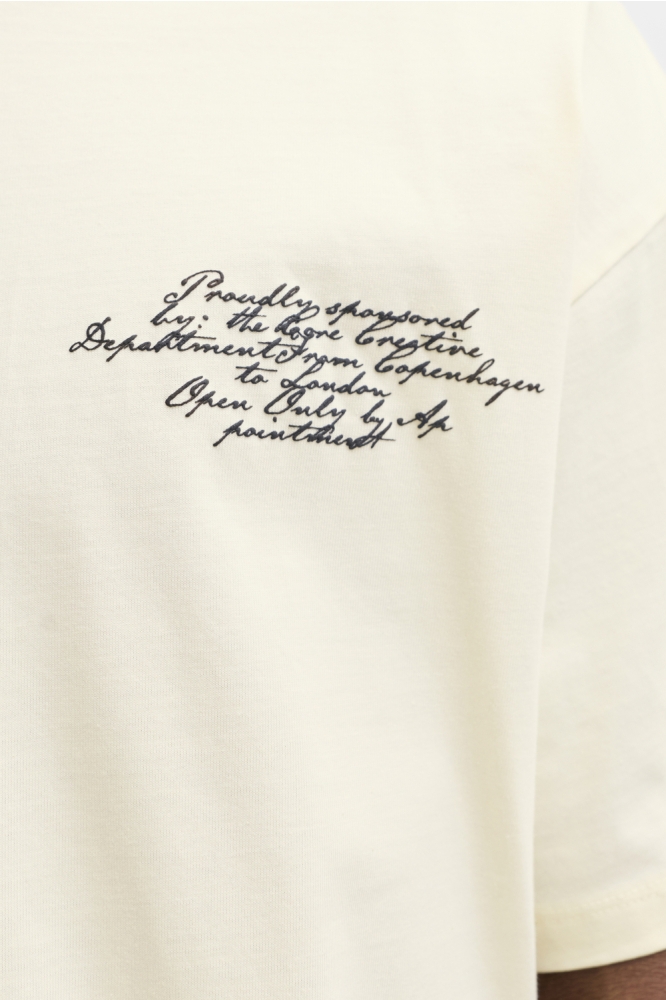 Jack & Jones beige heren t-shirt | Kleurstaal