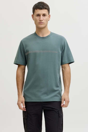 Jack & Jones jcofusion chest brand tee ss crew s Groen