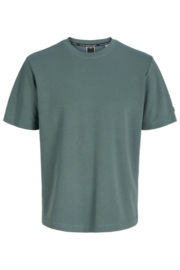Jack & Jones T-shirt JCOFUSION BADGE TEE SS CREW NECK LN 12289962 North Atlantic