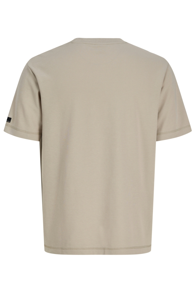 Jack & Jones beige heren t-shirt | Achteraanzicht