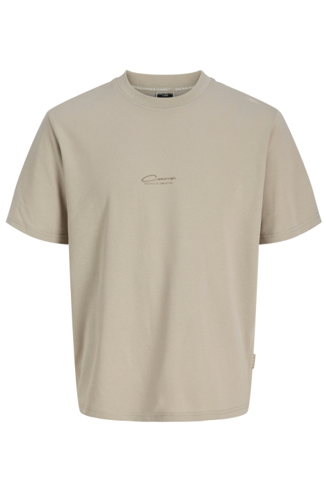 Jack & Jones beige heren t-shirt | Vooraanzicht