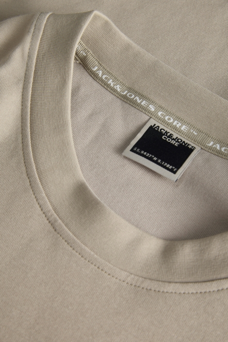 Jack & Jones beige heren t-shirt | Close up