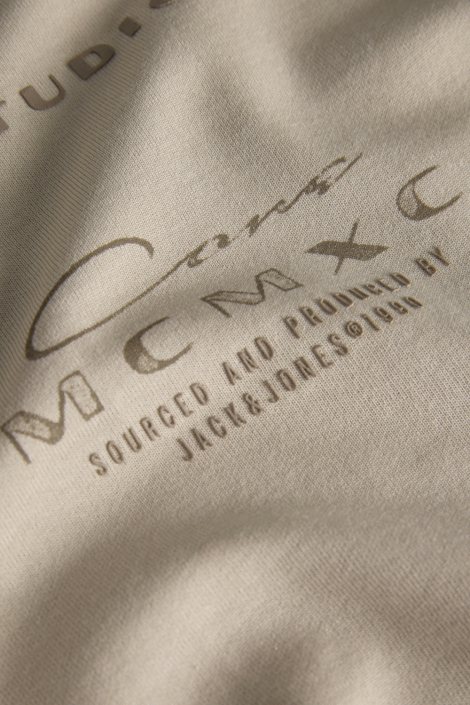 Jack & Jones beige heren t-shirt | Kleurstaal