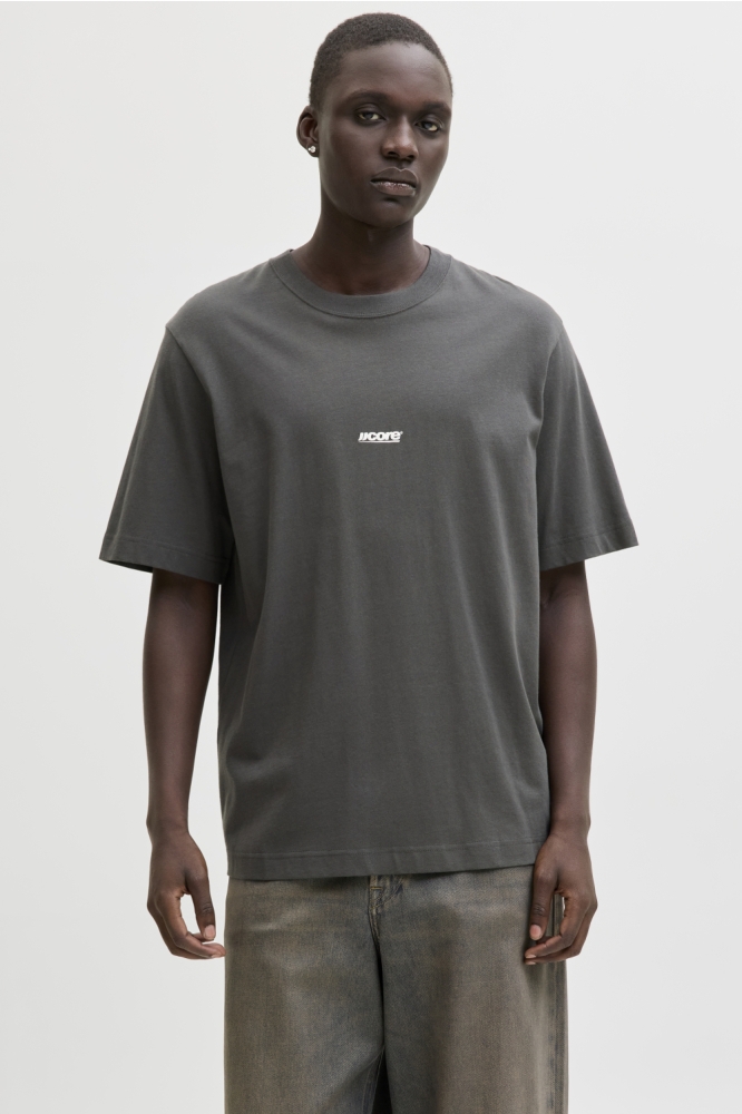 Jack & Jones grijze heren t-shirt | Model vooraanzicht