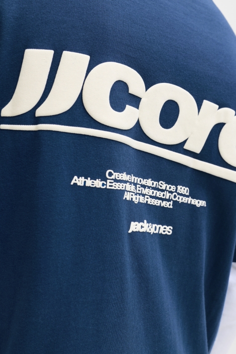 Jack & Jones blauwe heren t-shirt | Close up