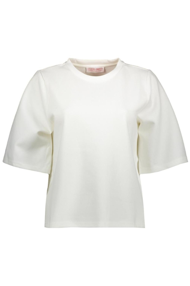 Studio Amaya witte dames t-shirt | Vooraanzicht