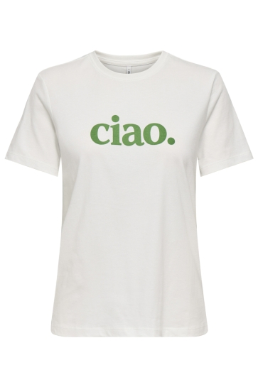 Only T-shirt ONLCLEO S/S PRINTED TEE JRS OUTLET 15366382 Cloyud Dancer/Ciao