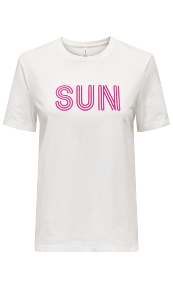 ONLINES SUN S/S TEE JRS OUTLET 15366389 Cloud Dancer/Sun(pink