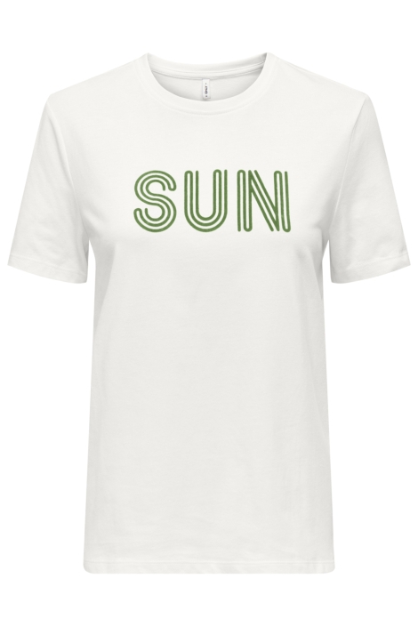 Only witte dames t-shirt | Vooraanzicht