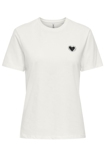 Only onlalma s/s heart tee jrs outlet Wit