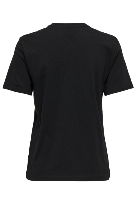 Only zwarte dames t-shirt | Achteraanzicht