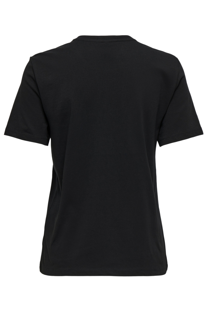 Only zwarte dames t-shirt | Achteraanzicht