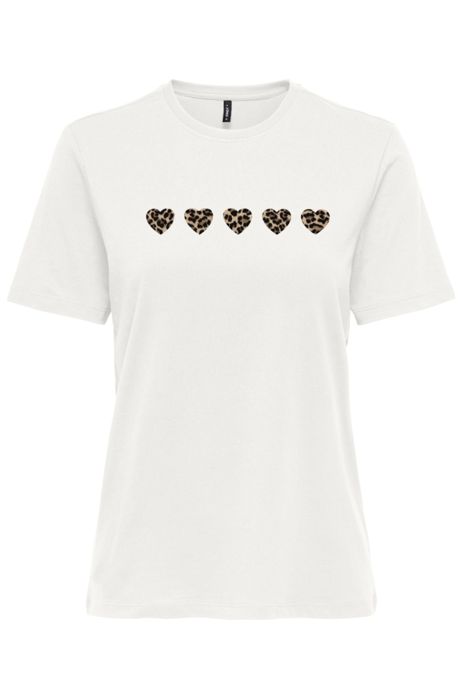 Only witte dames t-shirt | Vooraanzicht