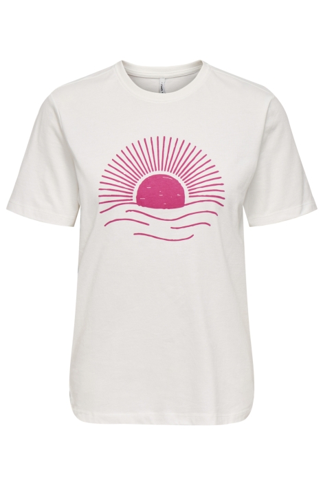 Only witte dames t-shirt | Vooraanzicht