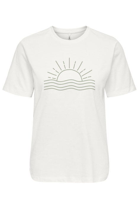 Only witte dames t-shirt | Vooraanzicht