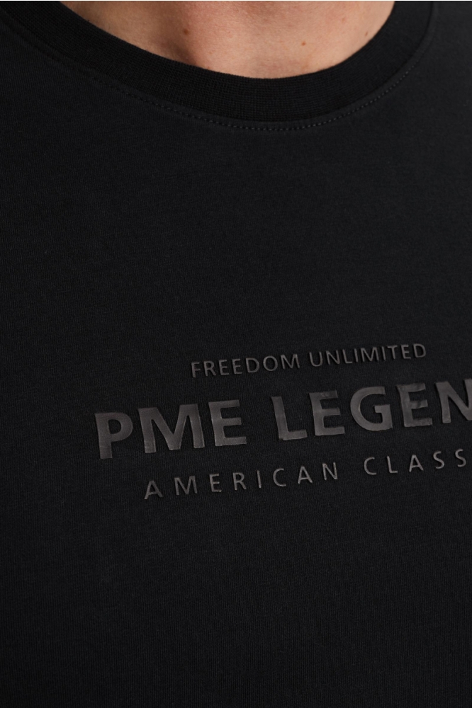 PME legend blauwe heren t-shirt | Close up