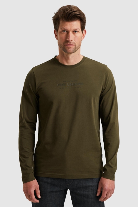 PME legend groene heren t-shirt | Model vooraanzicht