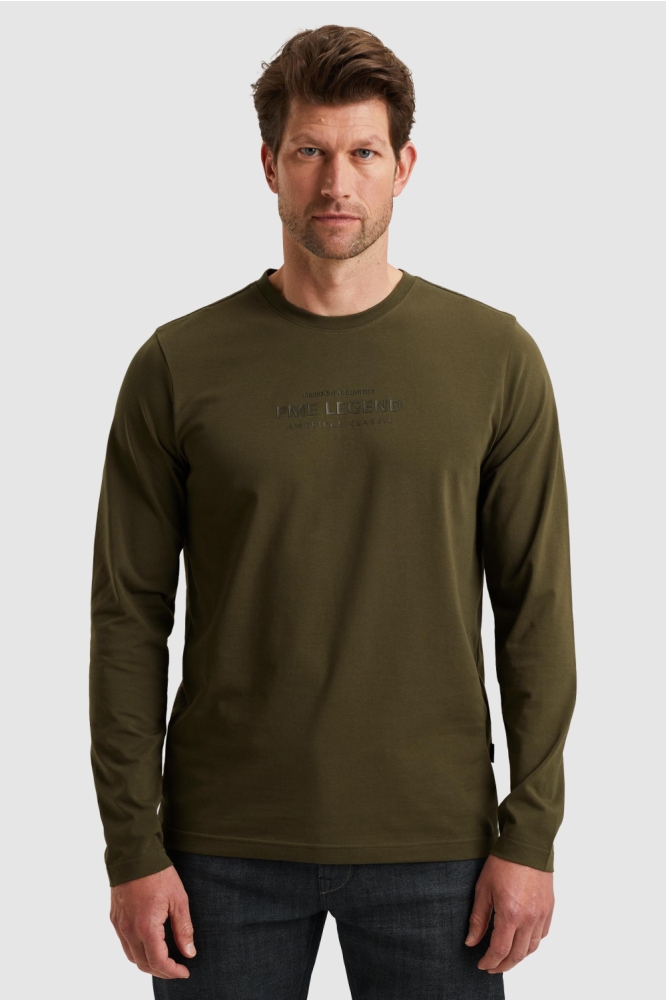 PME legend groene heren t-shirt | Model vooraanzicht
