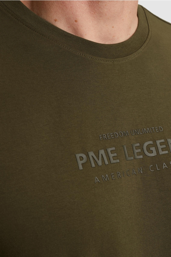 PME legend groene heren t-shirt | Close up