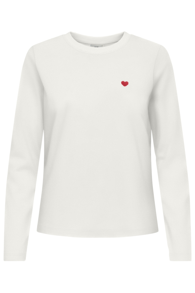 Jacqueline de Yong witte dames t-shirt | Vooraanzicht