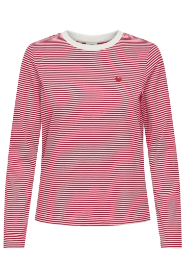 Jacqueline de Yong JDYPISA L/S PRINT TOP JRS DIA 15359938 CLOUD DANCER/SKI PATROL