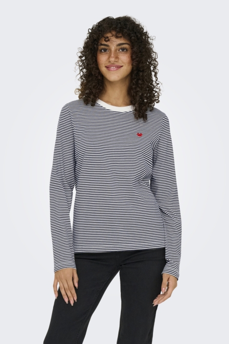 Jacqueline de Yong witte dames t-shirt | Model vooraanzicht