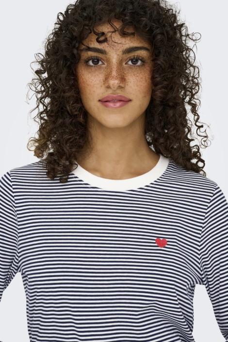 Jacqueline de Yong witte dames t-shirt | Close up