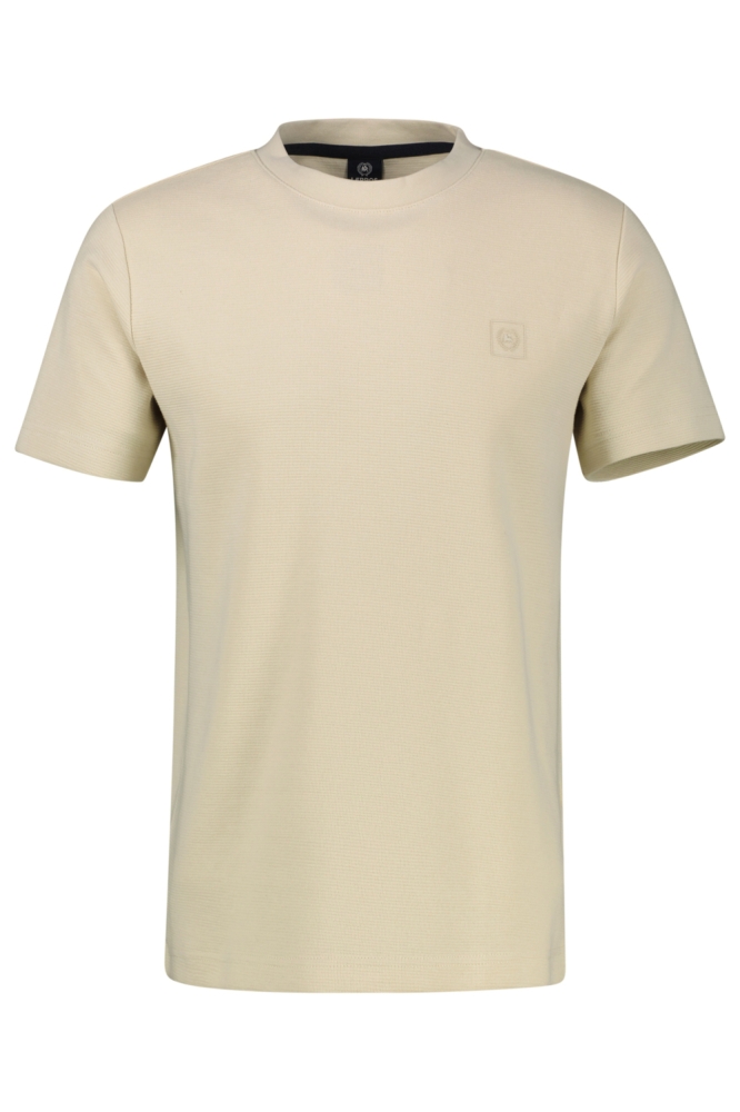 Lerros beige heren t-shirt | Vooraanzicht