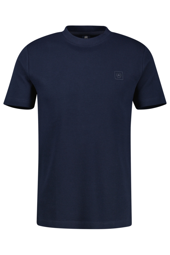 Lerros blauwe heren t-shirt | Vooraanzicht