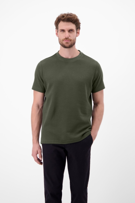 Lerros groene heren t-shirt | Model vooraanzicht