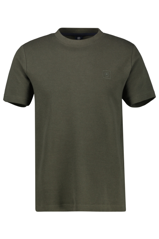 Lerros groene heren t-shirt | Vooraanzicht