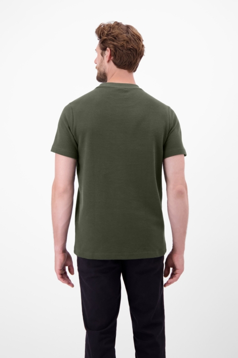 Lerros groene heren t-shirt | Model achteraanzicht