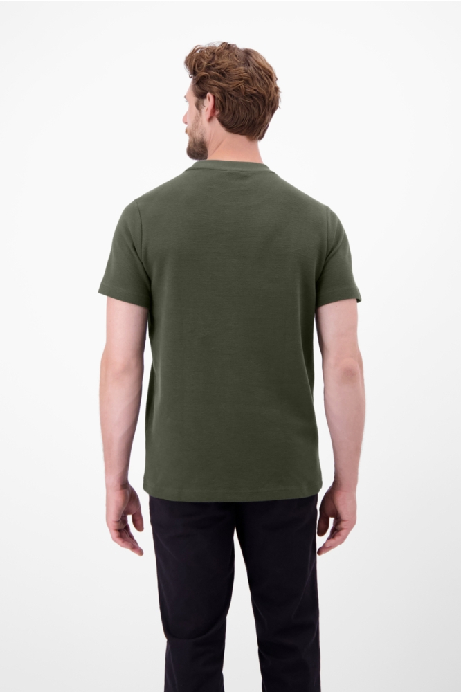 Lerros groene heren t-shirt | Model achteraanzicht