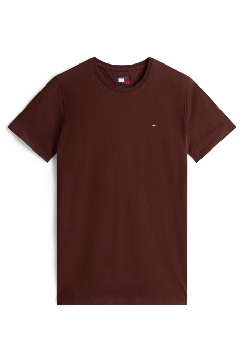 Tommy Jeans bruine heren t-shirt | Vooraanzicht