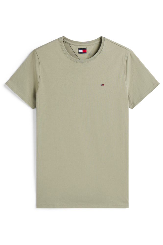 Tommy Jeans groene heren t-shirt | Vooraanzicht