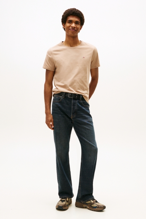 Tommy Jeans taupe heren t-shirt | Model